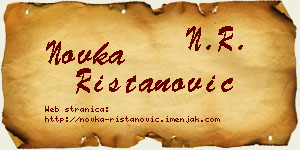 Novka Ristanović vizit kartica